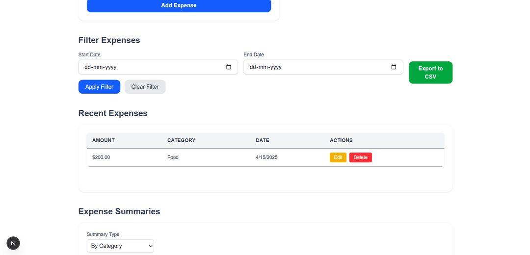 Expense Tracker